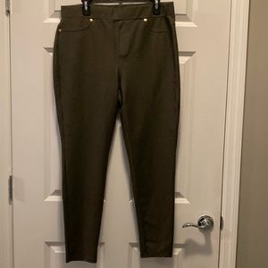Michael Kors olive green straight leg pants